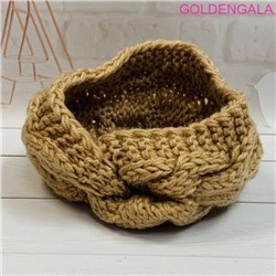 Повязка теплая вязанная на голову ширина 12 см Арт 5