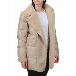 033 BEIGE Куртка зимняя облегченная женская (холлоффайбер 150 гр., искусственная дубленка)