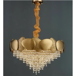 299-251 Люстра диам 80 см, выс. 50 см(х1)Стекло, нержавеющая сталь