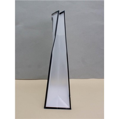 Пакет подарочный (L) "Frame transparent", black (35*24*10)