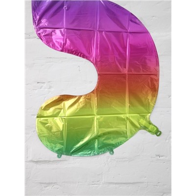 Шар фольгированный "Multicolour numbers" цифра 5, (80 см)