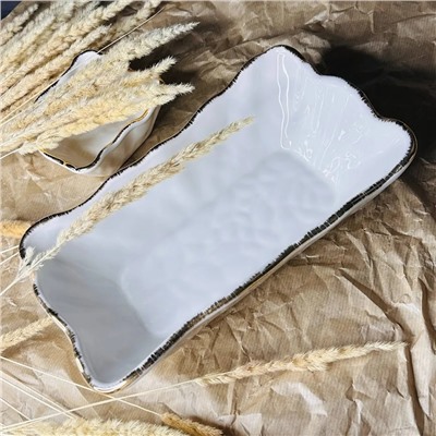 142-015 Прямоугольный салатник 26х15,5х6,5см ОФЕЛИЯ в под.уп.(х12)Фарфор