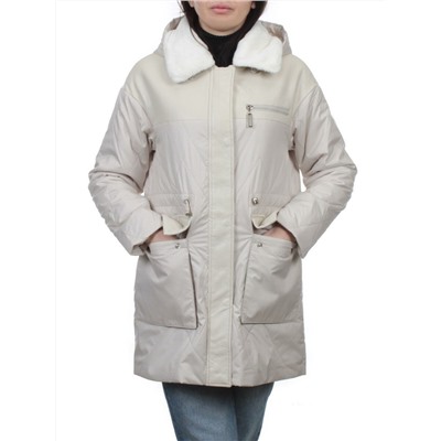 M24-096 LT. BEIGE Куртка демисезонная женская (100 гр. холлофайбер)