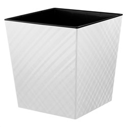 Горшок для цветов InGreen Manhattan CUBE 301х301 мм, 22 л c дренажной вставкой IG671210048 белоснежный жасмин