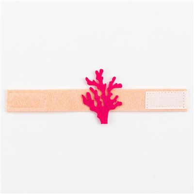 Кольцо для салфетки Sea love коралл, 4.6×6.2 см, 100 % п-э, фетр