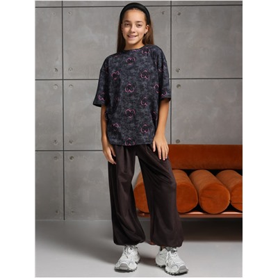 Футболка "Принт" Графит Девочка