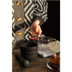 Ситечко для чая Доляна «Бергамот», d=4.5 см, на цепочке, нержавеющая сталь, серебристое