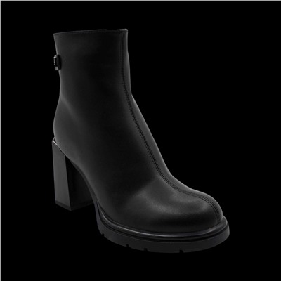 Ботинки из натуральной кожи на меху РМ-104-1 черные