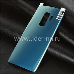 Гибкое стекло для  Samsung Galaxy S9 Plus на заднюю панель (без упаковки) синее