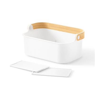 Органайзер Bellwood, 29х17 см, белый/натуральное дерево