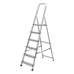 Стремянка, 6 ступеней, алюминиевая, Сибртех