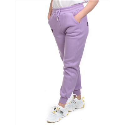 03 LILAC Брюки спортивные женские на флисе (100% хлопок) 7986