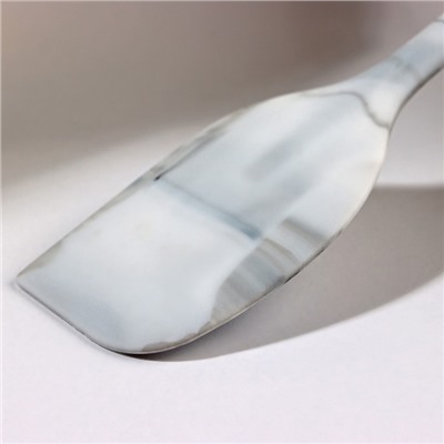 Лопатка Доляна «Мрамор», силикон, 21.5 см, серая