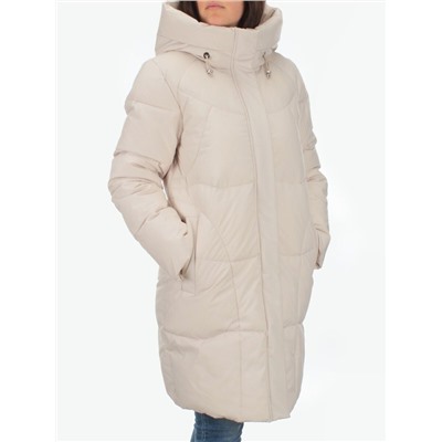 2301 LT. BEIGE Пальто зимнее женское Flance Rose (200 гр. холлофайбер)