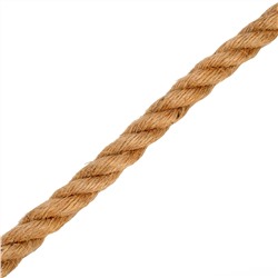 Веревка джутовая, L 10 м, крученая, D 8 мм Сибртех
