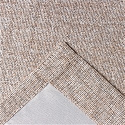 Штора портьерная Этель Natural 250*265 см, цв.бежевый, рогожка/блэкаут, пл. 275 г/м2