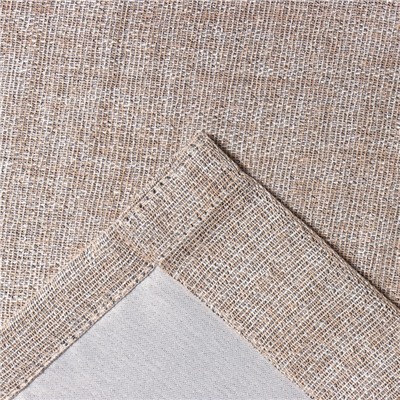 Штора портьерная Этель Natural 250*265 см, цв.бежевый, рогожка/блэкаут, пл. 275 г/м2