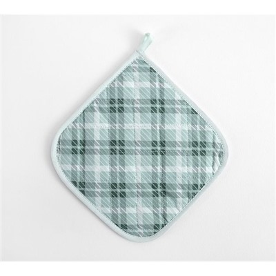 Прихватка рогожка Плетение 2 зелёный