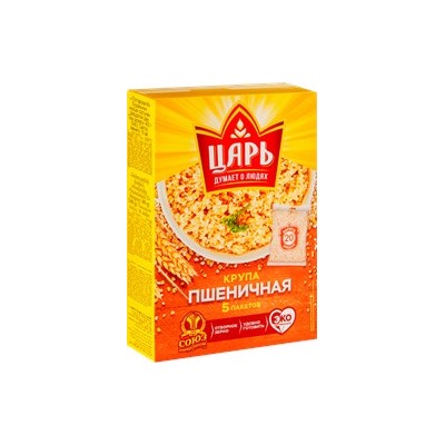ЦАРЬ Крупа Пшеничная Полтавская-М в вар.пак 400гр в КОР