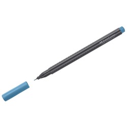 Ручка капиллярная Faber-Castell "Grip Finepen" кобальтово-бирюзовая, 0,4мм, трехгранная