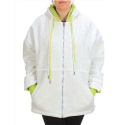 2561 WHITE/YELLOW Худи женское (50 гр. синтепон)