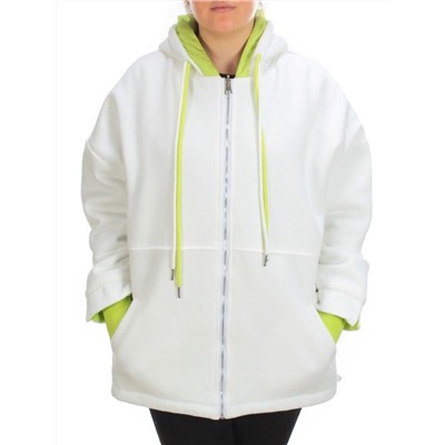 2561 WHITE/YELLOW Худи женское (50 гр. синтепон)