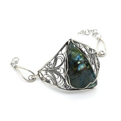 Браслет из лабрадора " Грация ", 16,5 см.