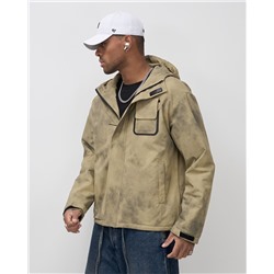 Куртка спортивная мужская весна осень бежевого цвета 25473B