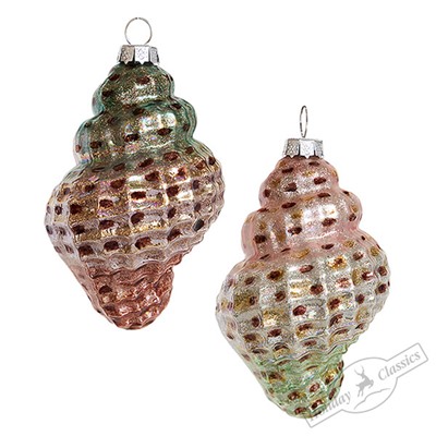 Ракушка Тигровая асс. из 2-х (стекло) 5,5х5х9,5 см