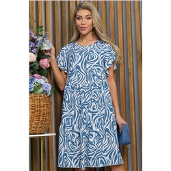 Платье Ветер перемен (светло-синее) П13425-12М