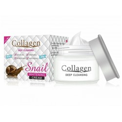 Коллагеновый крем для лица Collagen Deep Cleansing Snail Whitening с экстрактом улитки (80г)