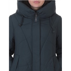 A616 BLUE/GRAY Пальто зимнее женское (верблюжья шерсть, +120 гр. холлофайбер)