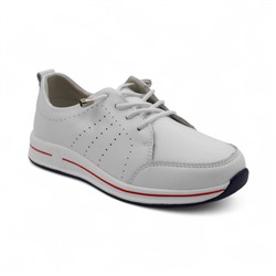 Кроссовки из натуральной кожи Р31-1 белые