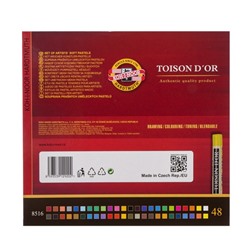 Пастель сухая художественная 48 цветов, Koh-I-Noor TOISON D`OR 8516/48