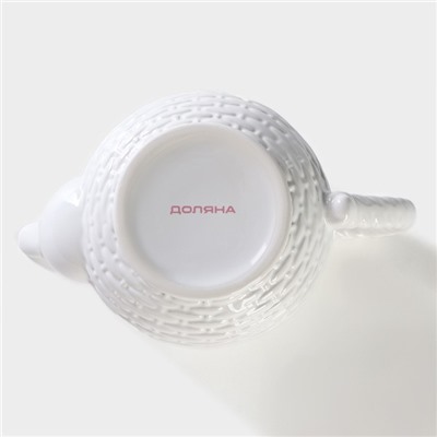 Заварочный чайник Доляна «Зайка», 800 мл, доломит, белый