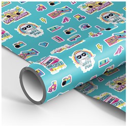 Бумага упаковочная 70*100см MESHU 90's Party 90г/м2 М100_41077/Россия
