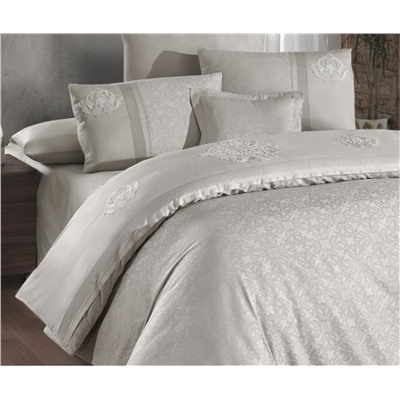 Сатиновое Постельное белье Евро 2 сп. V.I.P Moonlıght SATIN First Choice