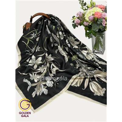 Платок утепленный "Византия" Арт 2026/9 (фон черный)