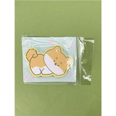 Блок стикер для записей "Corgi dreaming", green