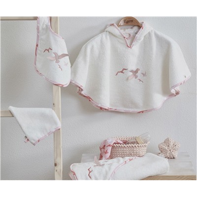 Комплект Пончо 4 Предметa 0-1 год Turna Somon Panço Seti - EcoCotton