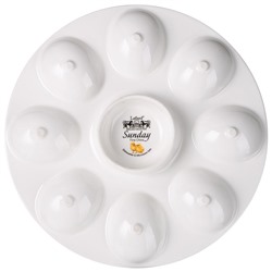 БЛЮДО ДЛЯ 8 ЯИЦ LEFARD "SUNDAY" 22 СМ (КОР=18ШТ.)