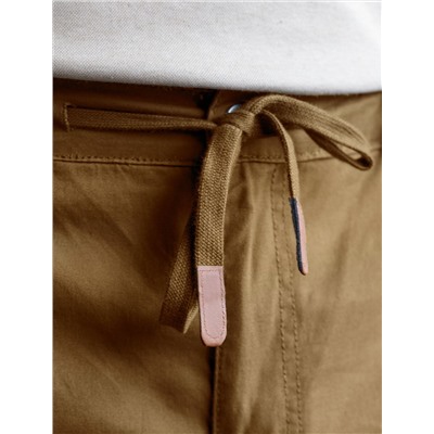 Брюки с поясом на резинке из эластичного твилла