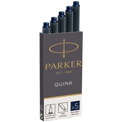 Картриджи чернильные Parker "Cartridge Quink" темно-синие, 5шт., блистер