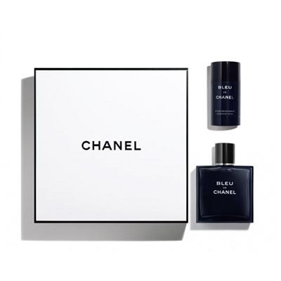 BLEU DE CHANEL COFFRET Эксклюзивный набор BLEU DE CHANEL ограниченной серии: туалетнуя вода 100мл + дезодорант стик 60г