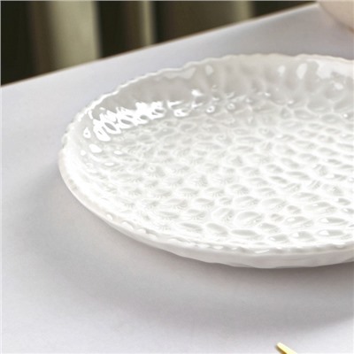 Тарелка пирожковая «Воздушность», d=15 см, керамика, белая