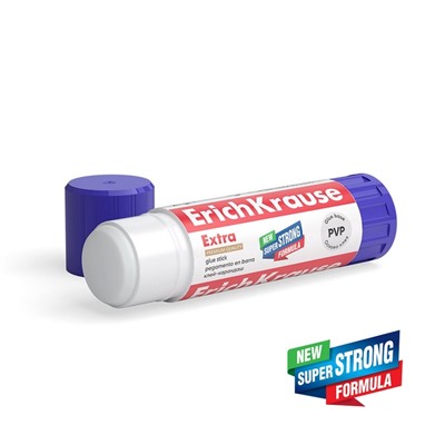 Клей-карандаш, ErichKrause Extra, PVP, усиленный, 21 г