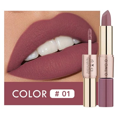 Помада O.TWO.O Rose Gold 2 in 1 Matte Lipstic & Liquid Lipstik № 1 3.5 g