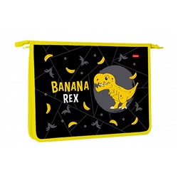 Папка для тетрадей А4 Banana-Rex Hatber пластик 1отд на молнии AMc_22037/12/Россия