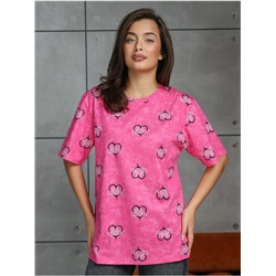 Футболка "Принт" Розовый женская