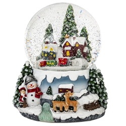 GAEM Фигурка декоративная "Рождество" в стекл шаре (свет, муз, вьюга, 3хAAA), D 10 см, L13 W13 H15 см